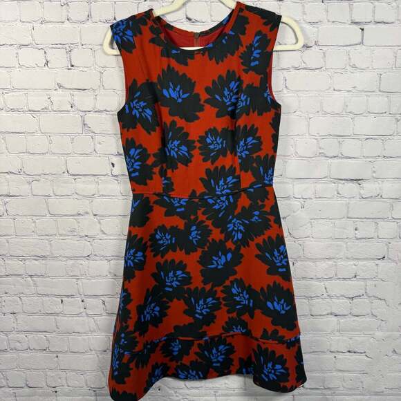 J. Crew Firework Floral Fit & Flare Dress Size 4 - Picture 2 of 7